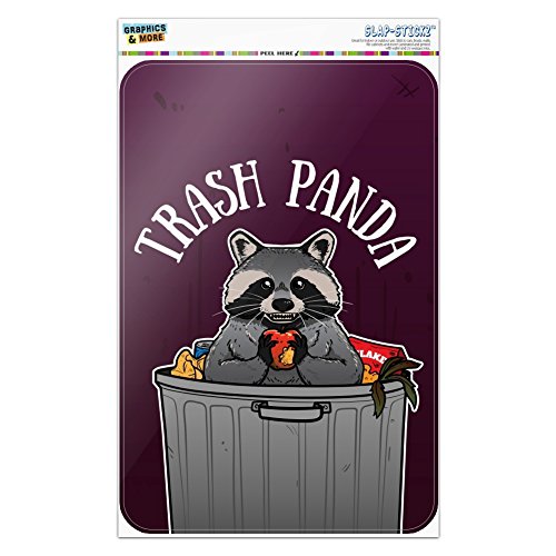 Raccoon Trash Panda in Garbage Home Business Office Sign - Window Sticker - 6