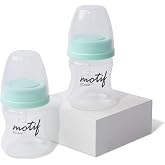 Motif Medical Roam Breast Milk Bottles 5oz (Set of 2) | Set Of Two 5oz Containers - Integrated Sealing Disks And Covers - Custom-Fit Connection For Roam Pump