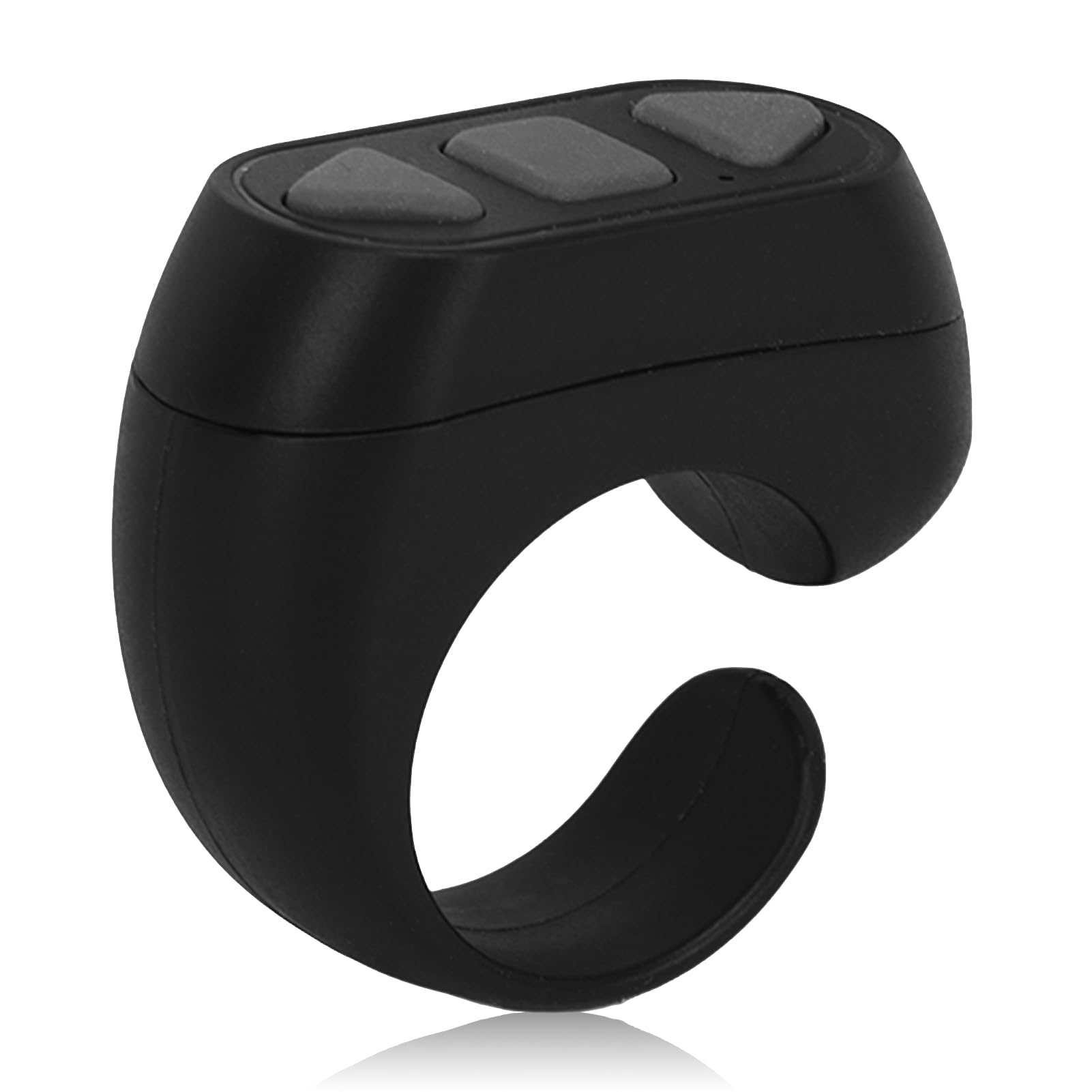 App Page Turner, Tiktok Bluetooth Smart Finger Remote with 3 Buttons Control, Stable Signal, Easier to View Electronic Books, Video, Filming, Give A Like (Black)