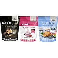 Sukrin Sweetener Variety Pack - Low Calorie and Low Carb - Keto Friendly, Gluten-Free, and No Added Sugars - Sugar Alternativ