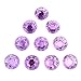 Dxhycc 10pcs Purple 30mm Flat Round Crystal Glass Cabinet Knobs Cupboard Drawer Pull Handles