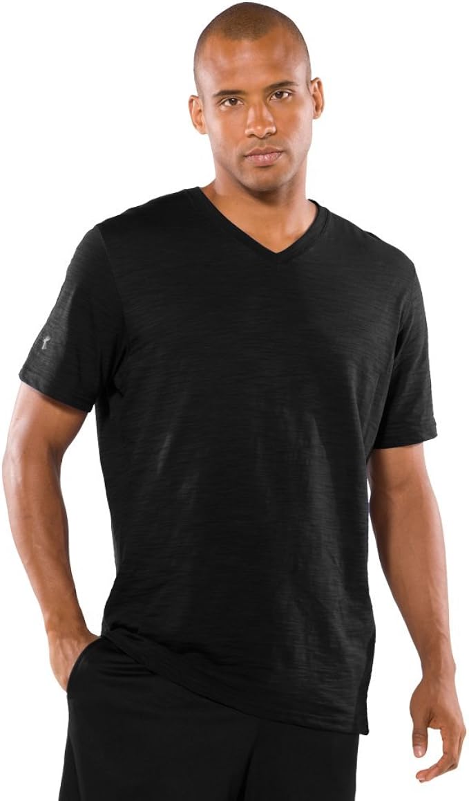 Under Armour Mens Charged Cotton Slub VNeck TShirt Small