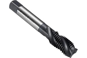 uxcell Spiral Flute Thread Taps M16 x 2 H2 Metric Machine Threading Tap Bit, Nitrided Coated Screw Tapping Repair Tool, M2 Hi