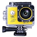 South Star Digital Sports Camera Video 4K WIFI Action Cam Underwater DV Camcorder HD 1080P 16MP 170 degree Wide-Angle Yellow