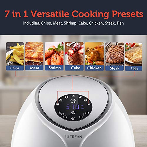 Ultrean Air Fryer 6 Quart, Large Family Size Electric Hot Airfryer XL