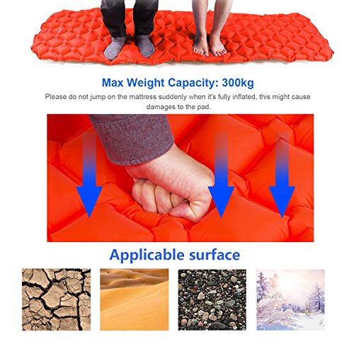 Sleeping Pad, ieGeek Lightweight Inflatable Camping Mat Self Inflating