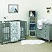 Dwell Studio Bear Hugs 3 Piece Nursery Crib Bedding Set, Blue, Gray, White