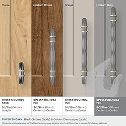 Amerock | Cabinet Pull | Black Chrome/Golden