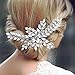 Yean Bride Rhinestones Wedding Hair Comb Crystal Bridal Hair Piece Hair Accessories for Women and Girls (Silver)