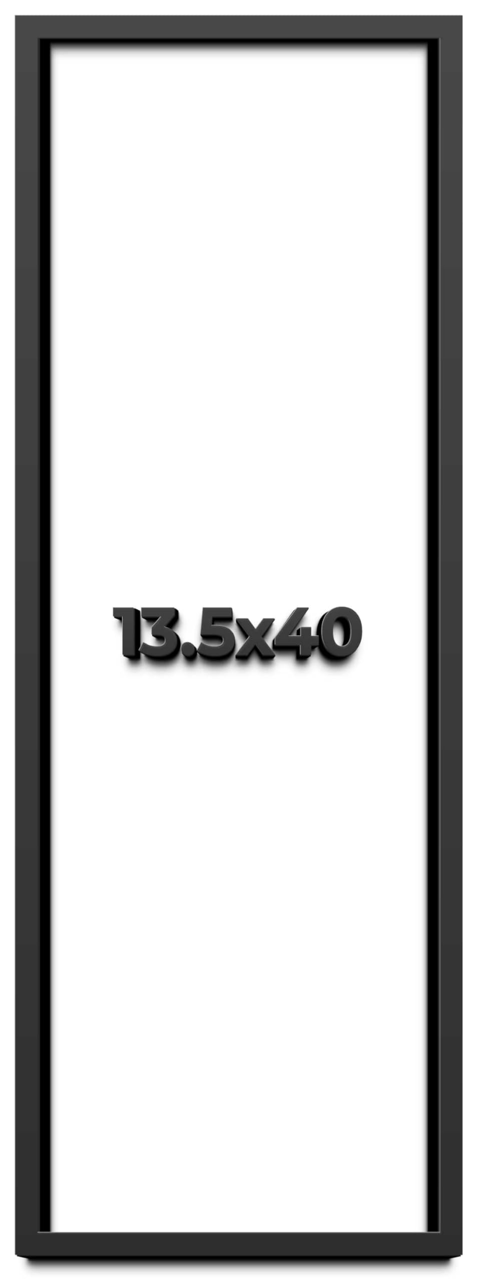 Photo 1 of 13.5x40 Black Shadow Box Frame - Contemporary Wood Shadow Box Complete with UV Acrylic, Foam Board Backing & Hanging Hardware