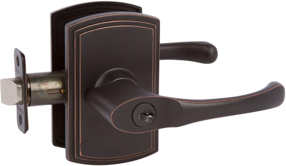 Delaney Hardware 500T-AR-10BE Italian Collection Artino Entry Lever, Edged Oil Rubbed Bronze
