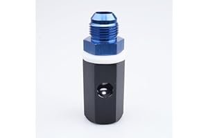 AC PERFORMANCE 10AN Male Flare Fuel Cell Roll Over Valve Aluminum AN10 Rollover Valve Tank Mounted Fitting Adapter Black and Blue Anodized