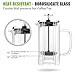 French Press Coffee Tea Maker with 2 Espresso Cups | Double Wall | Stainless Steel Plunger,350ml/10oz by AMFOCUS