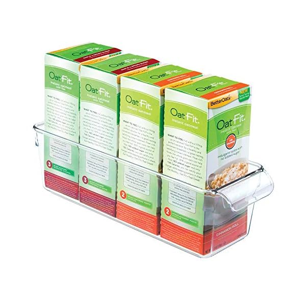iDesign-58930-Plastic-Kitchen-Organiser-Small-Fridge-Storage-Bin-Made-of-Durable-Plastic-Practical-Cupboard-Storage-Box-for-Condiments-and-Food-Storage-Clear iDesign 58930 Plastic Kitchen Organiser, Small Fridge Storage Bin Made of Durable Plastic, Practical Cupboard Storage…