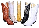 Crocodile Alligator Design Genuine Leather Handcrafted Cowboy Men Western Boots