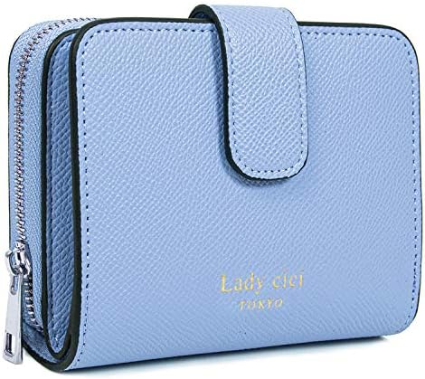 Lady cici Women’s Bifold Mini Wallet, Genuine Leather, Cowhide Leather, 12 Card Slots, Large Capacity, Compact, Small, Clean Storage, Coin Purse, Sorting, Christmas Gift