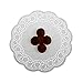 LJY 100 Pieces White Lace Round Paper Doilies Cake Packaging Pads Wedding Tableware Decoration (10.5 Inch)