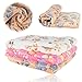iNNEXT 2 Pack Puppy Blanket for Pet Cushion Small Dog Cat Bed Soft Warm Sleep Mat, Pet Dog Cat Puppy Kitten Soft Blanket Doggy Warm Bed Mat Paw Print
