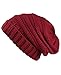 NYFASHION101 Oversized Baggy Slouchy Thick Winter Beanie Hat, Burgundy