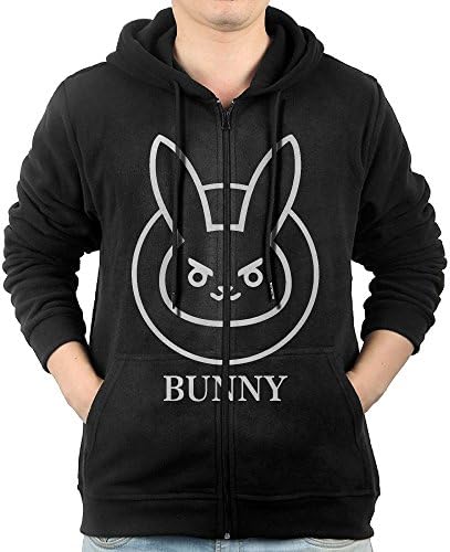 NHTRGB Dva Bunny Spray Men's Print colorful Zipper First Quality White Hoodie