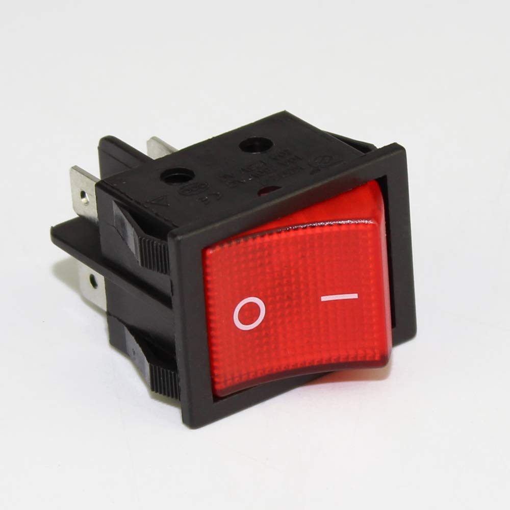 DaierTek 5Pcs DPST 4 Pin Rocker Switch 220V Red Light Toggle Switch ON Off 16A 250VAC 20A 125VAC for Boat Car Motorcycle Household Appliances: Industrial & Scientific