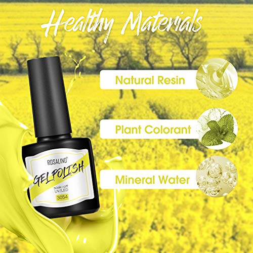 Rosalind Gel Nail Polish Kit 6PCS Neon Gel Polish Summer & Winter Gel Nail Polish Set Suitable Manicure Nail Art