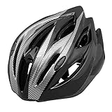 Happyjoy Cycle Bike Helmet Vented Design Lightweight 58 - 61cm Head Circumference with Detachable Visor- Sliver