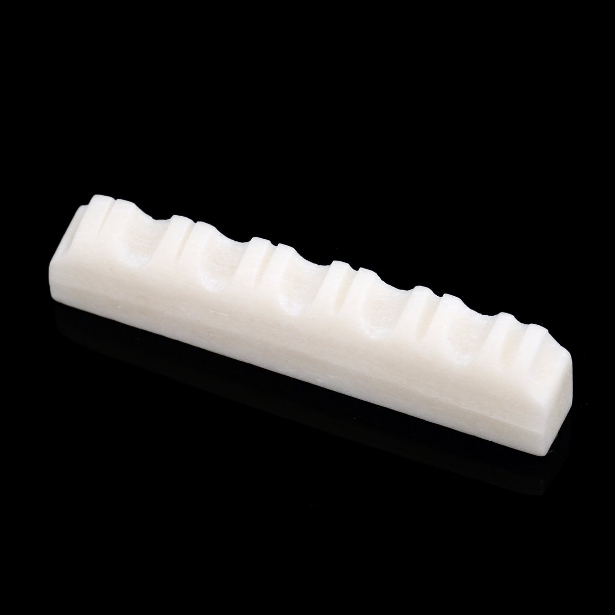 Musiclily Slotted Bone Acoustic Guitar Nut,43x6x9mm (2 Pieces)