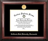 Campus Images "California State Sacramento University Embossed Diploma" Frame, 8.5" x 11", Gold