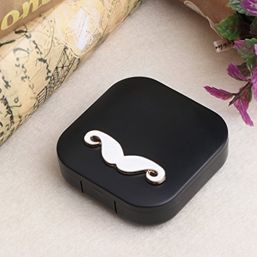 Hukai Contact Lens Travel Case Eyes Care Kit Holder Container Travel Accessaries (Black) - Thumbnail 4
