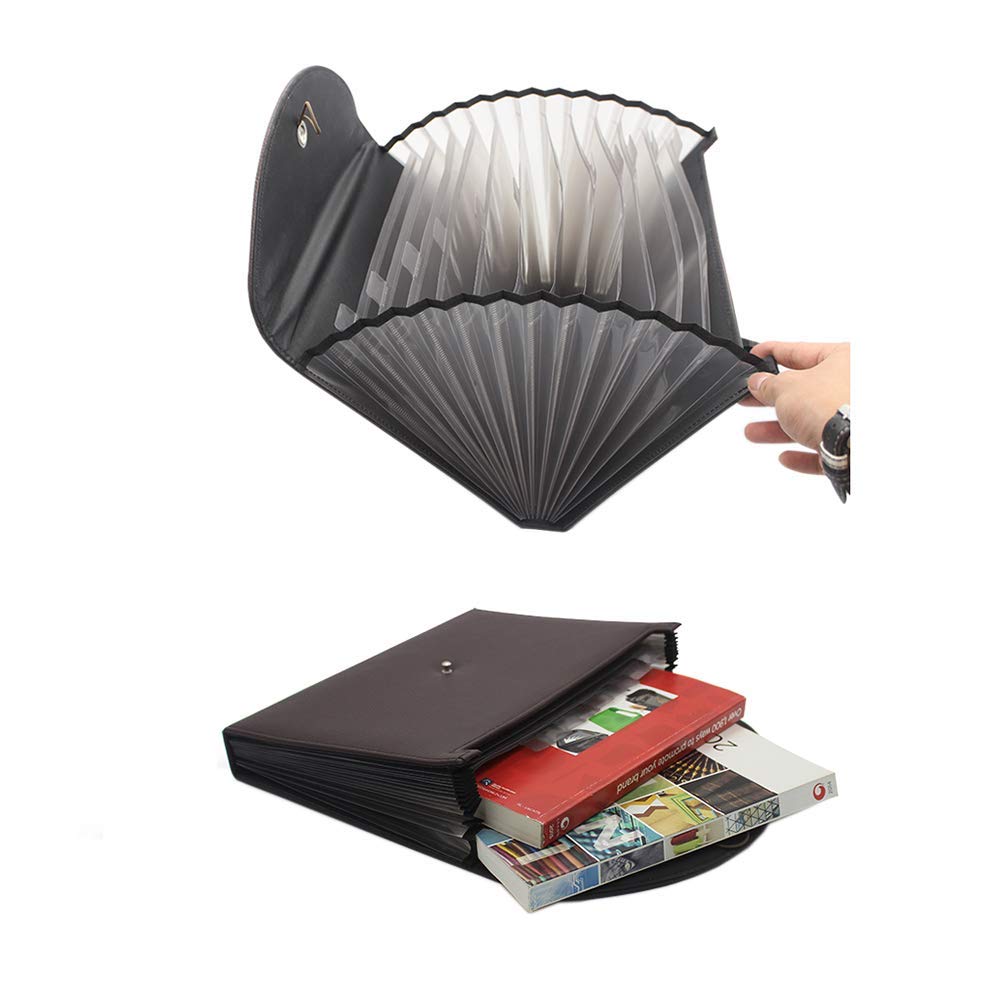 Zspecial Expanding File Folders PU Leather Business According File