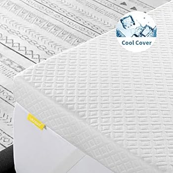Lauraland Mattress Topper Queen Size, 3-Inch Premium Gel Memory Foam Mattress Topper with Removable Active Cooling Cover, CertiPUR-US 10-Year Warranty