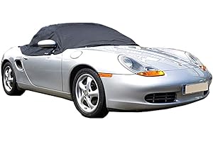 North American Custom Covers Compatible Soft Top Roof Protector Half Cover for Porsche Boxster 986 (Black)