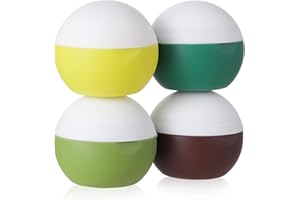 Depoza 3Oz Travel Size Toiletries, Silicone Cream Jars for Travel Bottles TSA Approved Travel Jars Containers with Leak-Proof Box Travel Accessories for Cosmetic, Face Body, Hand Cream (Style 4)