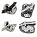 RUBYCA 40pcs Mix Lot of Silver Color Clip Lock Stopper Clasp Beads DIY fit European Charm Bracelet