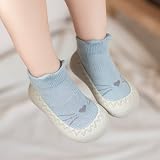 Exemaba Toddler Sock Shoes Baby First Walking Shoes Blue Cat 6-12M view 3