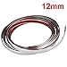 SODIAL(R) 3m Silver Car Grille Exterior Chrome Styling Decoration Moulding Trim Strip 12mm