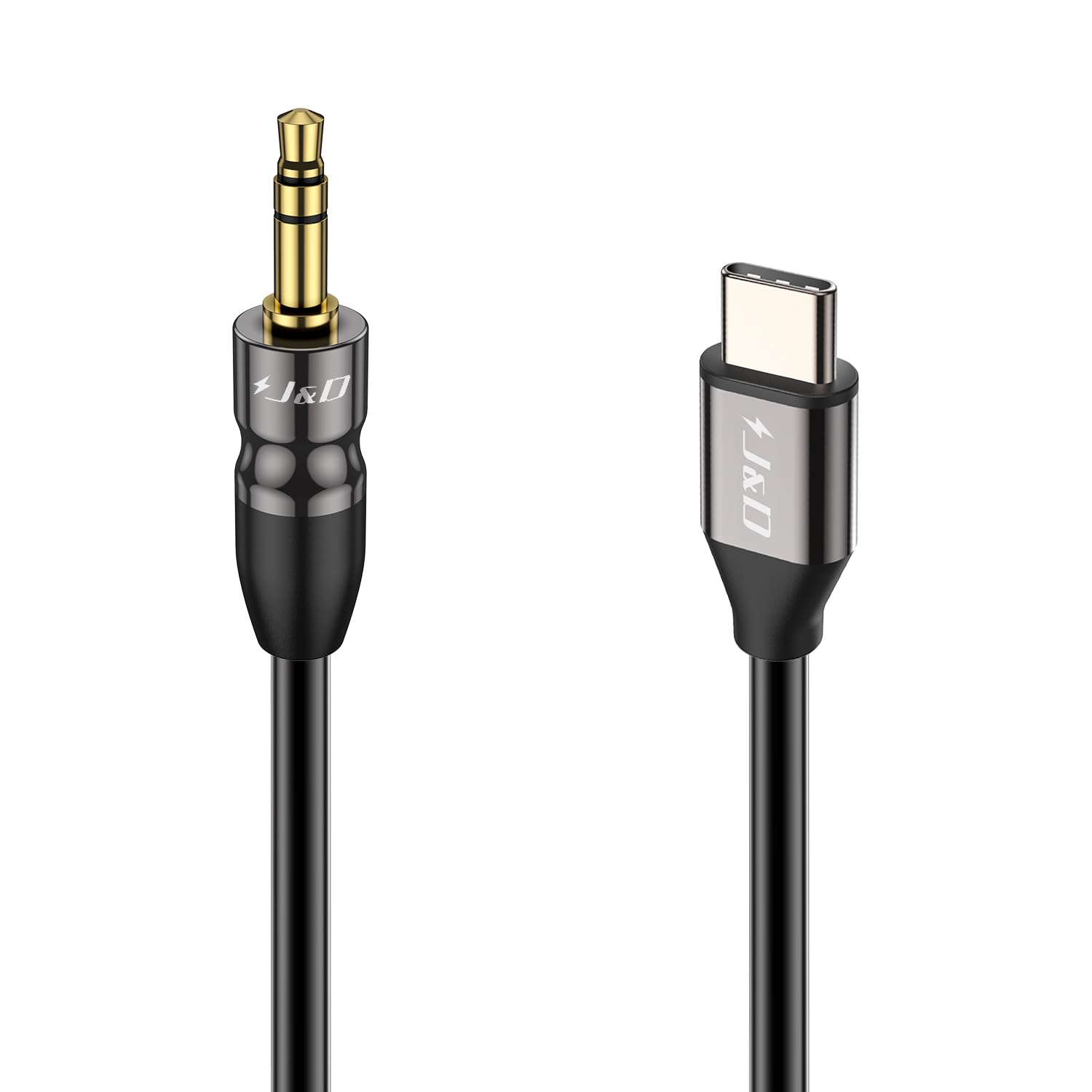 J&D USB C to 3.5mm Jack Audio Aux Cable 1 m, Aux to USB C Headphone Type C Male Car Stereo Cord Adapter Compatible with iPhone 17/16/15 Series, Galaxy S25/S24/S23 Ultra, Google Pixel 10/9/8