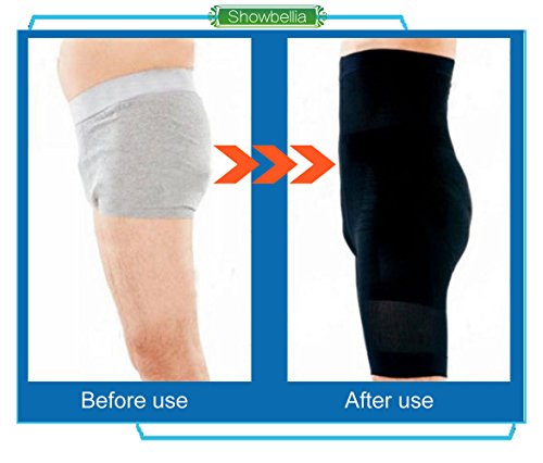 Showbellia Men's Slimming Shorts Waist Training Compression Shaper Pants Black One size