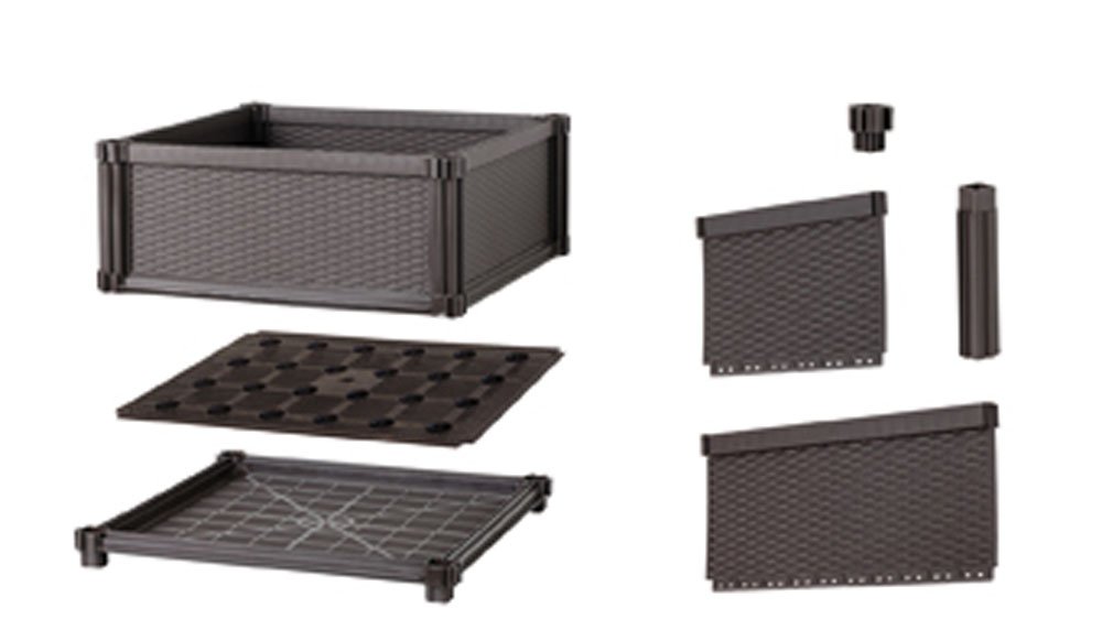 Kit Huerto Urbano Modular Rectangular- Marrón: Amazon.es: Jardín
