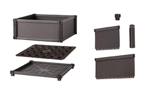 Kit Huerto Urbano Modular Rectangular- Marrón: Amazon.es: Jardín