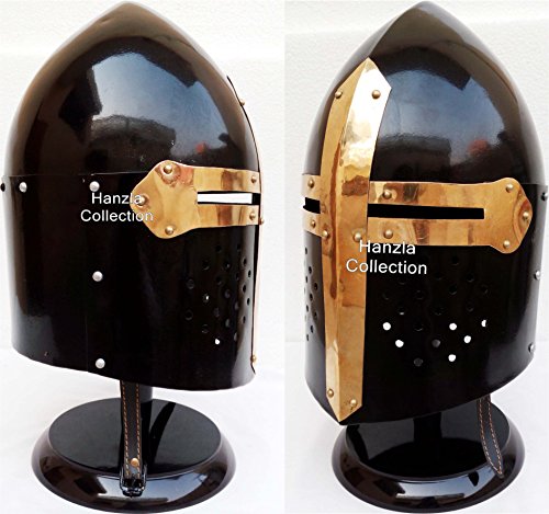 Medieval Knight Ancient Armor Roman Helmet Collectible SugarLoaf Spartan Helmet with Stand