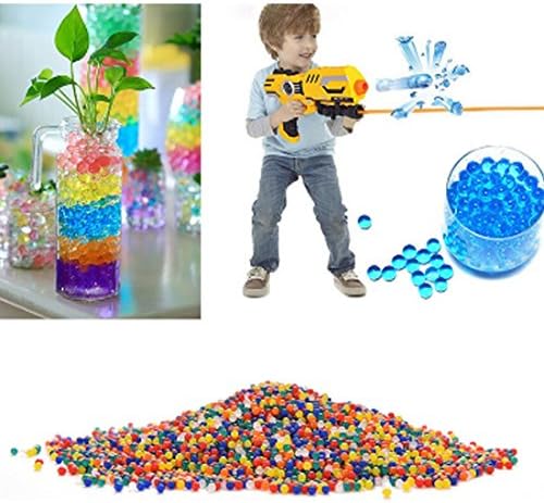 Polade 8.8 Ounces About 20,000 Pcs Water Beads, Water Growing Balls Vase Filler for Wedding and Party Decoration (Rainbow Colors)