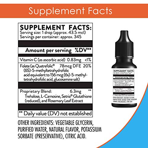 Holistic Health Methyl FOLATE 5MTHF Drops Liquid Vitamins Folate