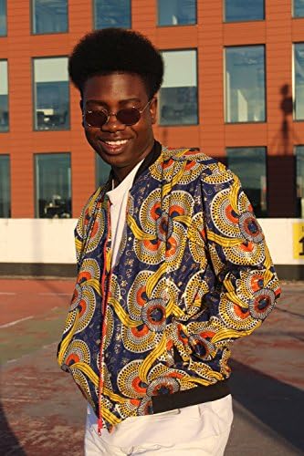 African Print Jacket in Wax Bomber Jacket African Jacket Ankara Wax Print Jacket Festival Clothing Mens Festival Jacket African Coat