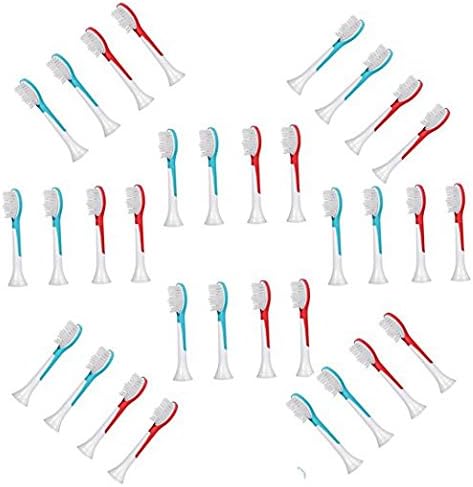 Amaxom Premium Replacement Toothbrush Heads for Philips Sonicare for Kids Standard Size Toothbrushes HX6044(HX6042/94),Ages 7+, 32 Count(8-pack).