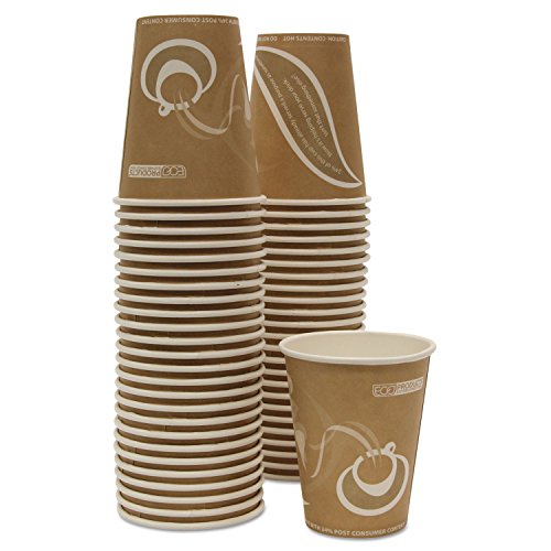 Eco-Products ECOEPBRHC8EWPK Evolution World PCF Hot Cups, Assorted (Pack of 50)