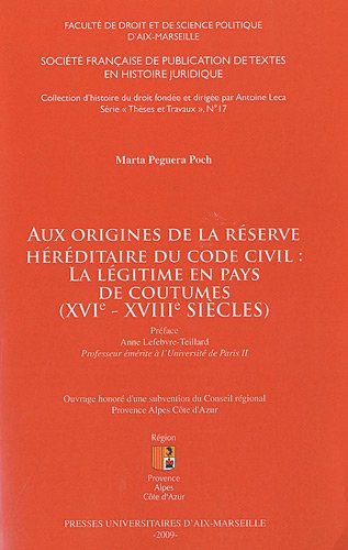 Aux origines de la réserve héréditaire du Code civil