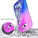 Galaxy S3 Case w/[Screen Protector HD], NageBee Glitter Liquid Quicksand Waterfall Floating Flowing Sparkle Shiny Bling Diamond Girls Cute Case for Galaxy S3 (S III I9300 GS3) -Purple/Blue