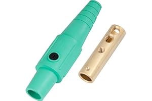 Marinco CLS20FB-E CLS Cam Type, Series 16 Inline, Single Pin Connector, 400 Amp, 600 Volt, 2-2/0 AWG, Female - Green (E)